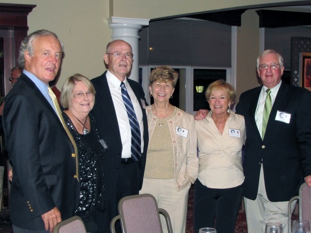 Margaret Beck with her huband, Mark Stirling, Barbara Shaker, Barbara Thier & Charlie Durkin