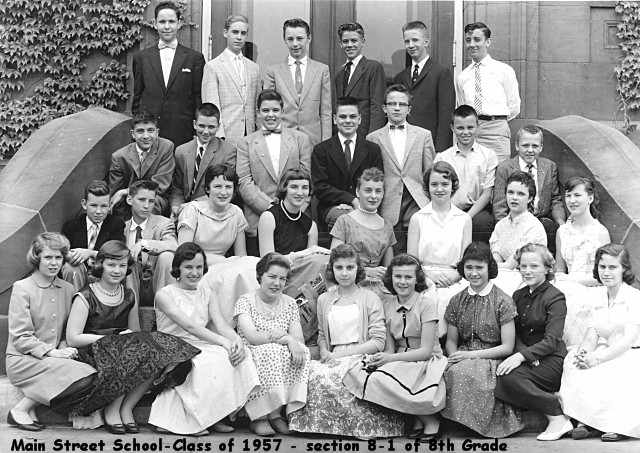 Main St School -Class of 1957
8th Grade....Section 8-1
